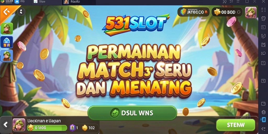 Tampilan gameplay seru di 531SLOT dengan tantangan match-3.