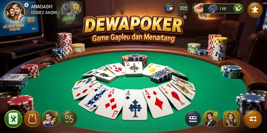 Screenshot gameplay DEWAPOKER menampilkan aksi seru permainan Gaple.