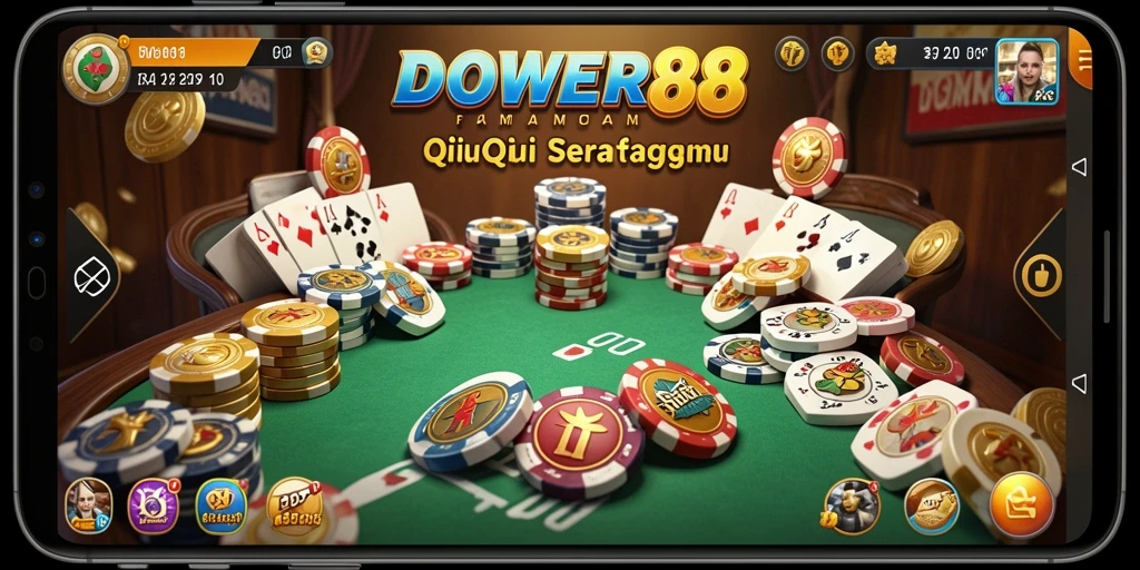 Tampilan gameplay QiuQiu yang mendebarkan dalam DOWER88.