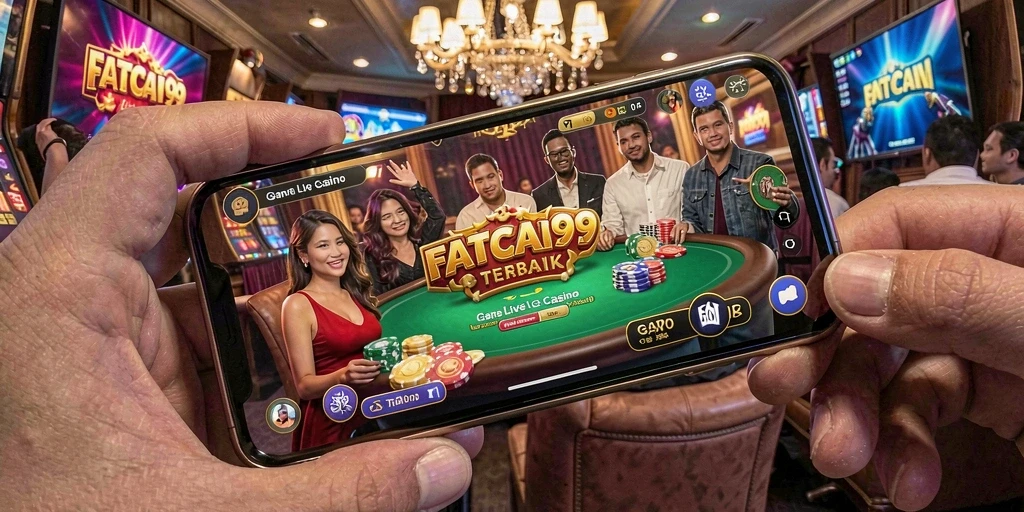 Tampilan seru gameplay Live Casino di FATCAI99.