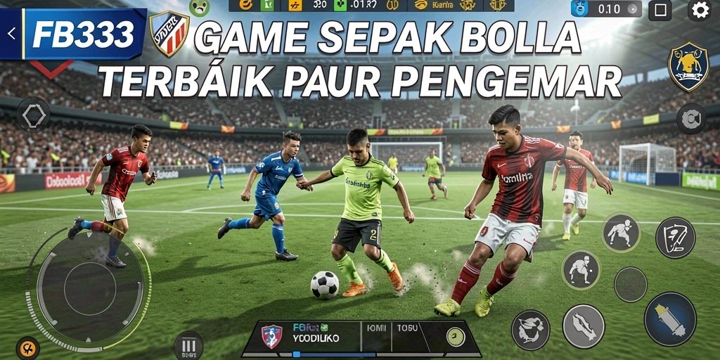 Screenshot FB333 menampilkan aksi seru di lapangan sepak bola.