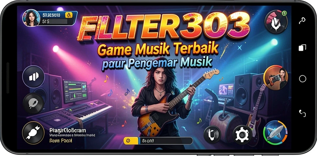 Tampilan gameplay FILTER303 yang seru dan interaktif dalam permainan musik.