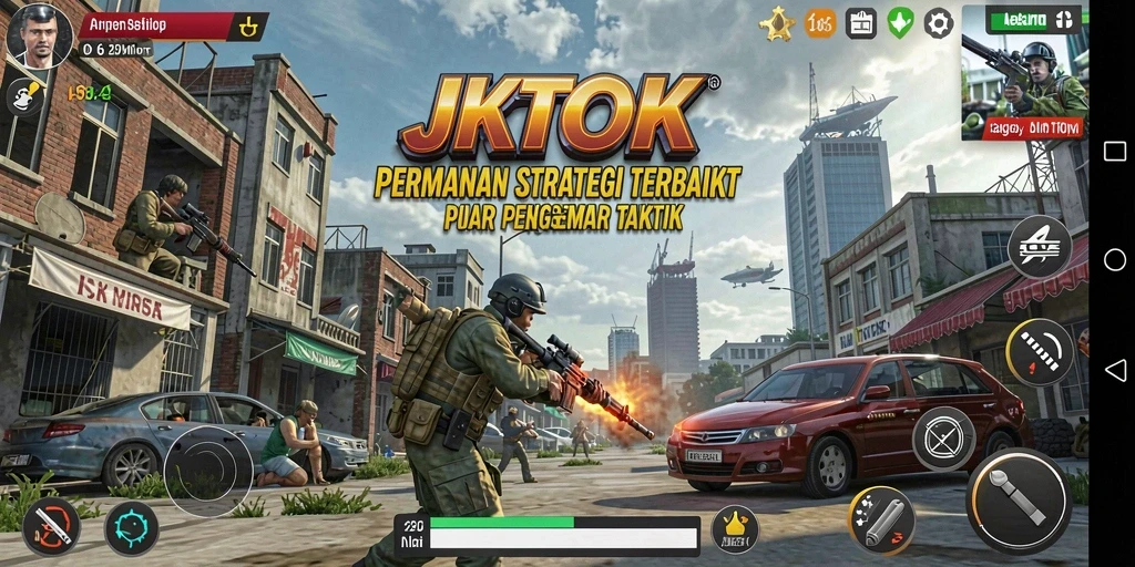Tampilan gameplay JKTOK yang menarik dan penuh strategi.
