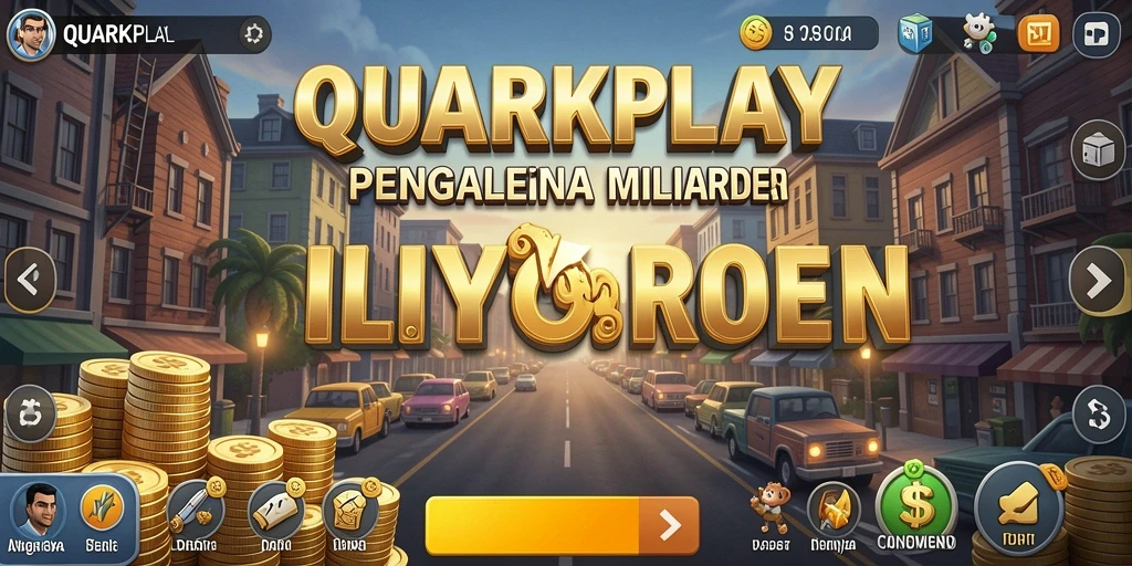 Screenshot gameplay QUARKPLAY yang menampilkan strategi bisnis yang menantang.