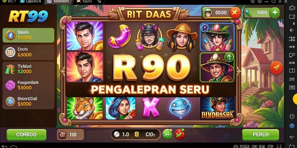 Screenshot gameplay RT99 menampilkan suasana permainan slot yang seru.