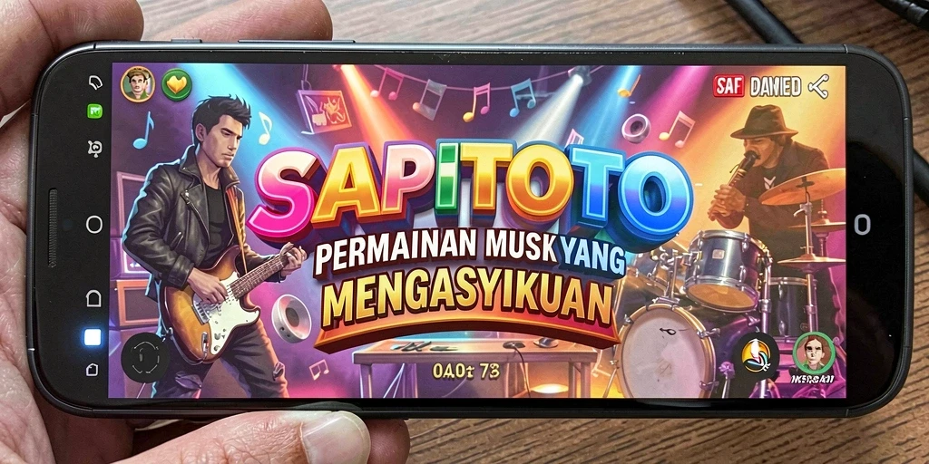Tampilan gameplay seru dalam SAPITOTO yang menampilkan berbagai mode permainan musik.
